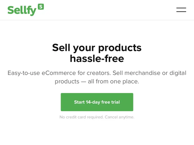 sellfy votre site d'e-commerce